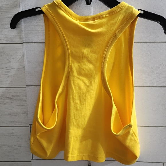 NWT Adidas Yellow Crop Top - Picture 3 of 4